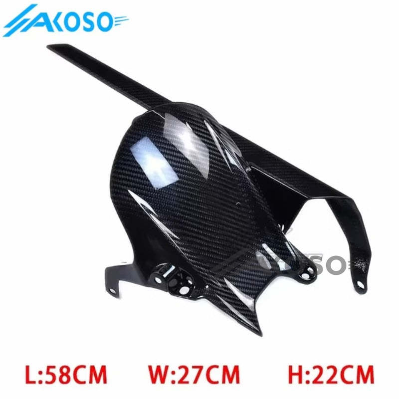 AKOSO Yamaha MT09 FZ09 2021- 2024 Carbon Fiber Rear Fender Splash Mud Dust Guard Mudguard Rear Hugger