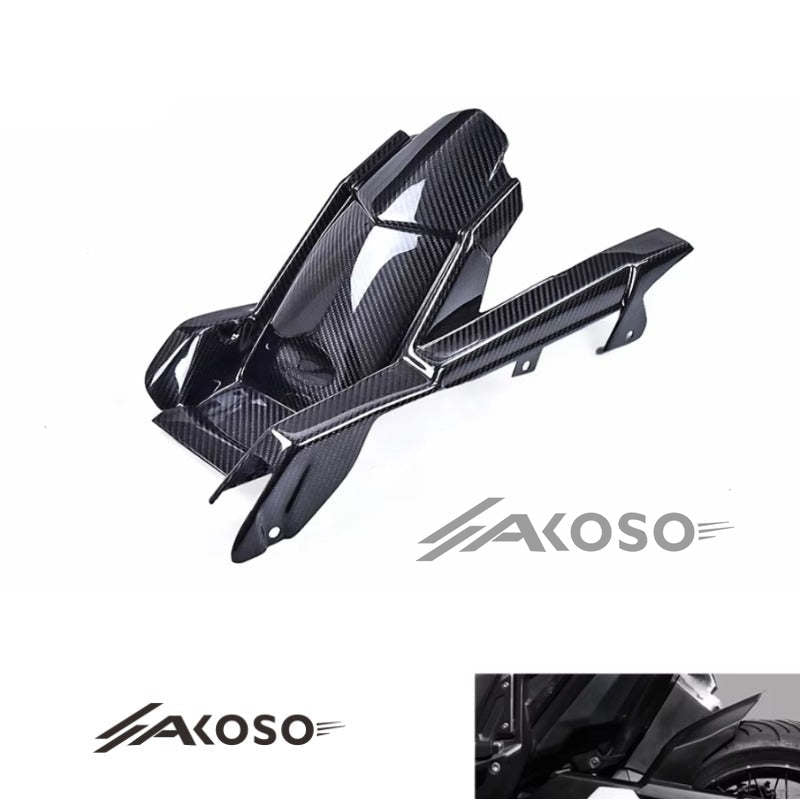 AKOSO 2017-2019 Honda XADV 750 Carbon Fiber Motorcycle Rear Fender Hugger Mudguard