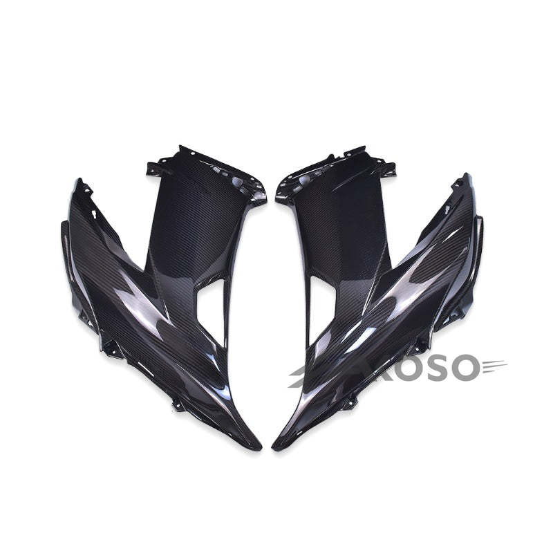 AKOSO 2013-2018 Kawasaki Ninja ZX-6R Carbon Fiber Front Upper Side Panel Motorcycle Fairing