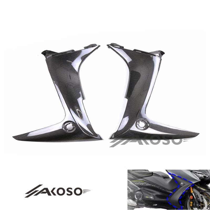 AKOSO 2017-2024 Yamaha Tmax 560 Carbon Fiber Side Panel Spoiler Cover Cowl Fairings