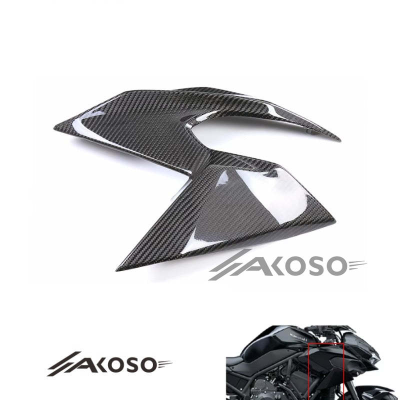 AKOSO Kawasaki Z H2 2021-2024 Carbon Fiber Motorcycle Right Side Panel Cover Guard Front Upper Fairing