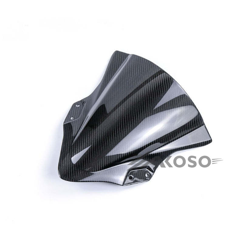 AKOSO 2018-2024 Kawasaki Ninja 400 Carbon Fiber Motorcycle Windshield WindScreen Wind Deflector