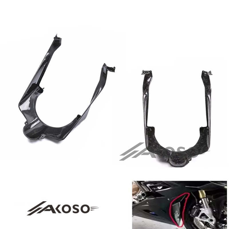 AKOSO 2023 2024 BMW M1000RR Carbon Fiber Water Tank Bracket Fairings Cowls Side Panels