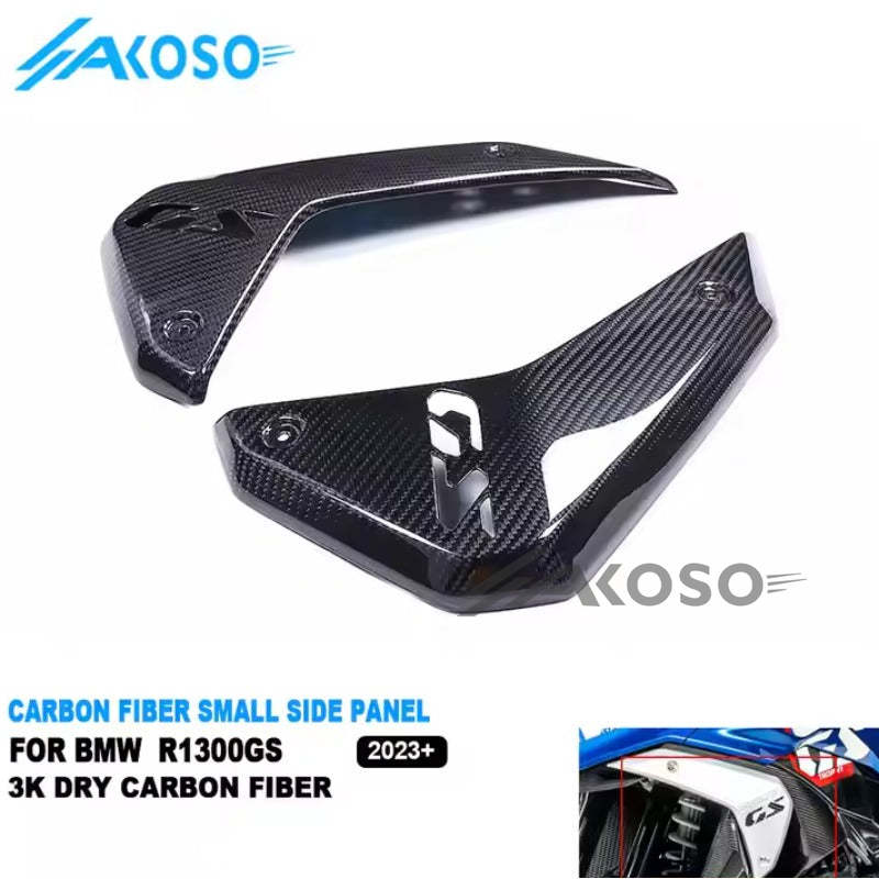 AKOSO 2023 2024 BMW R1300GS Dry Carbon Fiber Motorcycle Small Side Panel Fairing