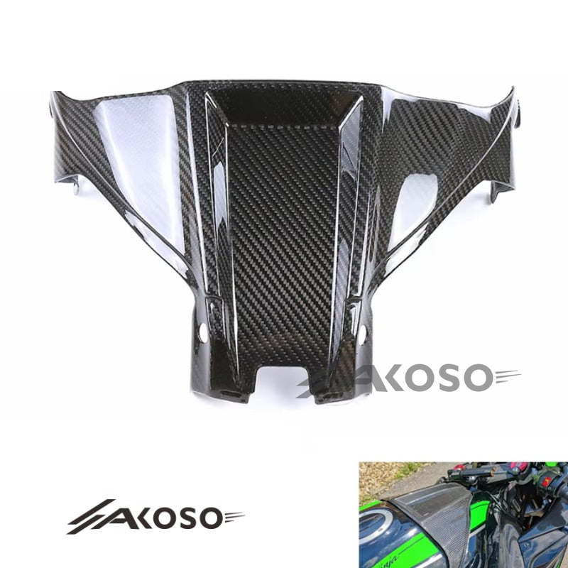 AKOSO 2021-2024 Kawasaki Ninja ZX10R ZX-10R Carbon Fiber Motorcycle Upper Fuel Tank Airbox Cover Fairing