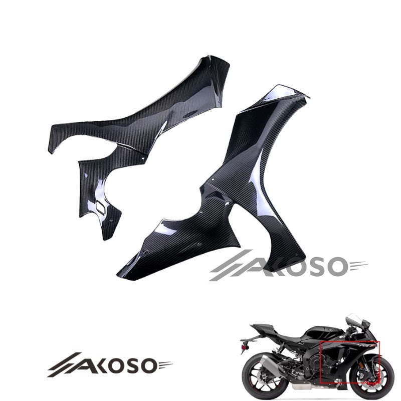 AKOSO 2020-2024 Yamaha R1 Carbon Fiber Fairing Carbon Fiber Front Side Panel Fairing