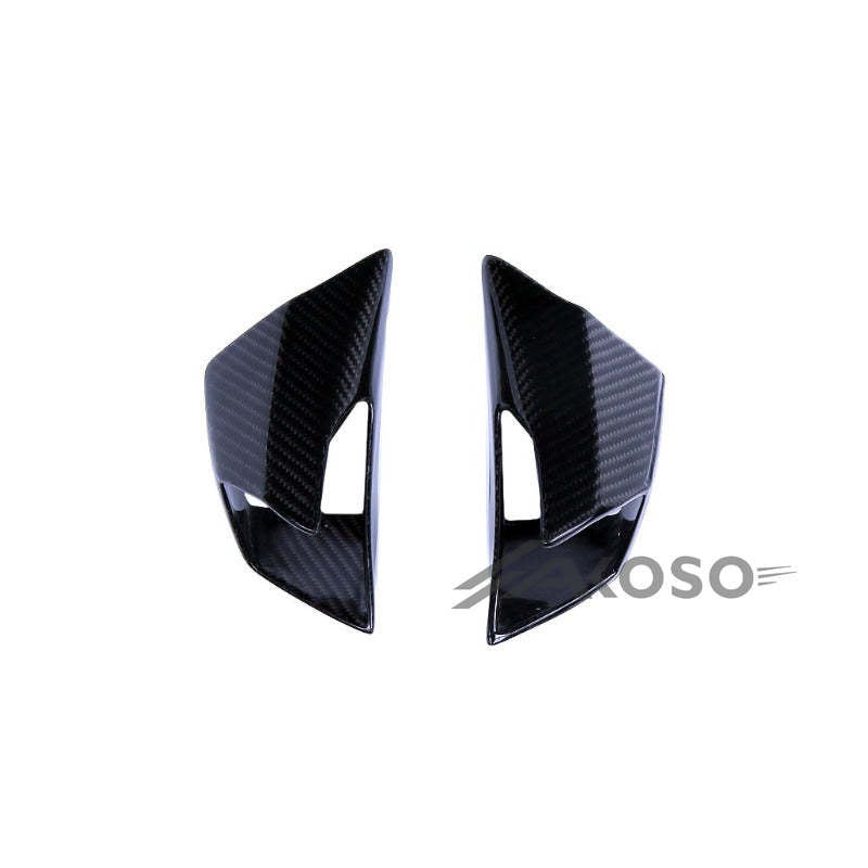 AKOSO 2019+ Honda CBR650R CB650R Carbon Fiber Fixed Wind Wing Flow Front Fairing Side Spoiler Winglet