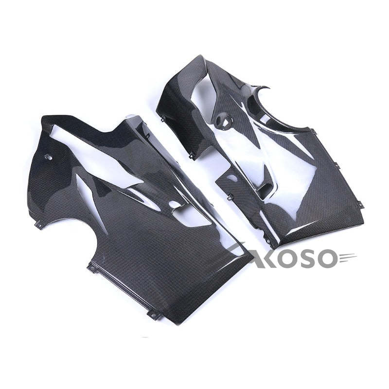 AKOSO Ducati Panigale V4 V4S V4R 2018+ Carbon Fiber Lower Side Fairings Belly Pan Motorcycle