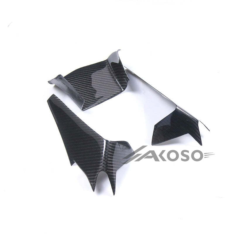 AKOSO 2015-2019 Yamaha YZF R1 R1M Carbon Fiber Motorcycle Front Air Intake Cover Fairing