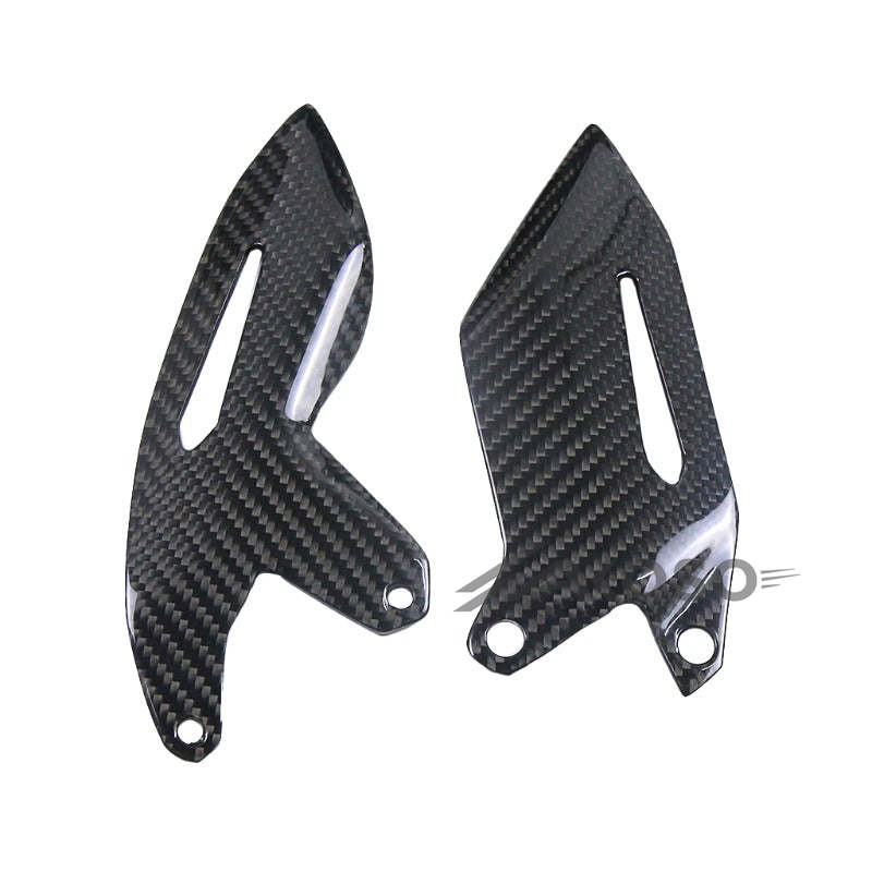 AKOSO Kawasaki Ninja H2 H2R 2015-2024 Carbon Fiber Motorcycle Rear Footrest Plate Fairing Kit Heel Guards