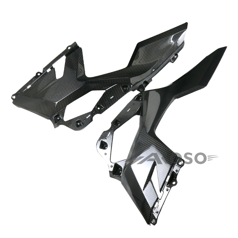 AKOSO 2018-2024 Kawasaki Ninja 400 Carbon Fiber Front Upper Side Panel Fairing Motorcycle