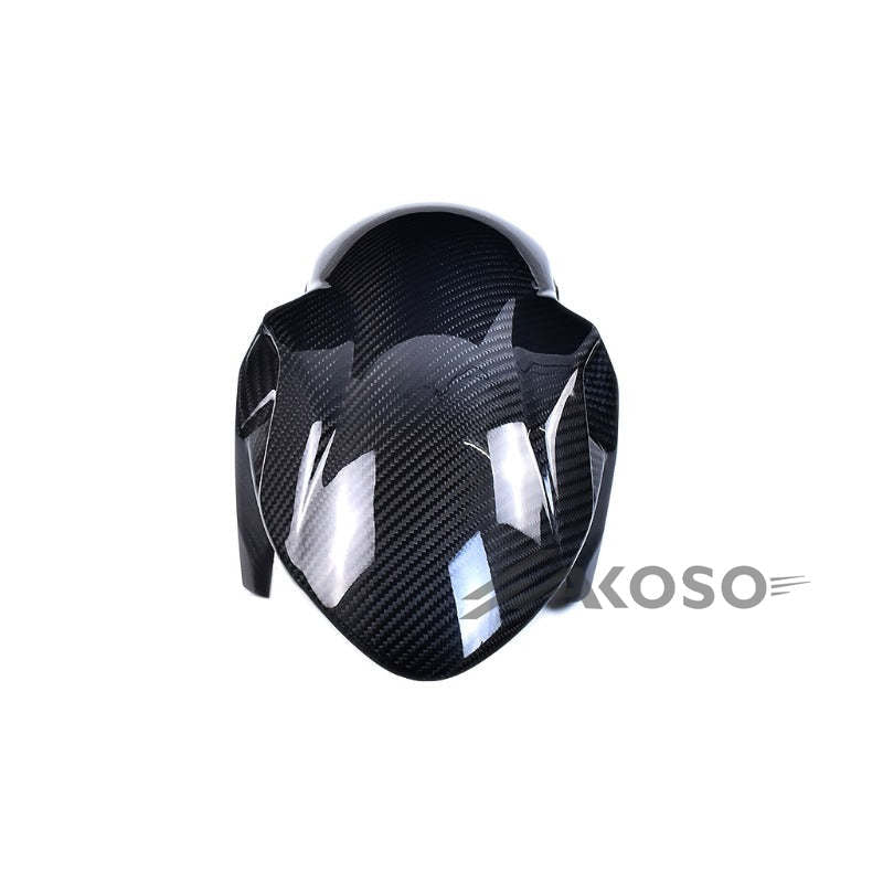 AKOSO 2014-2024 Kawasaki Ninja 650 Carbon Fiber Motorcycle Front Fender Hugger Mudguard Fairing