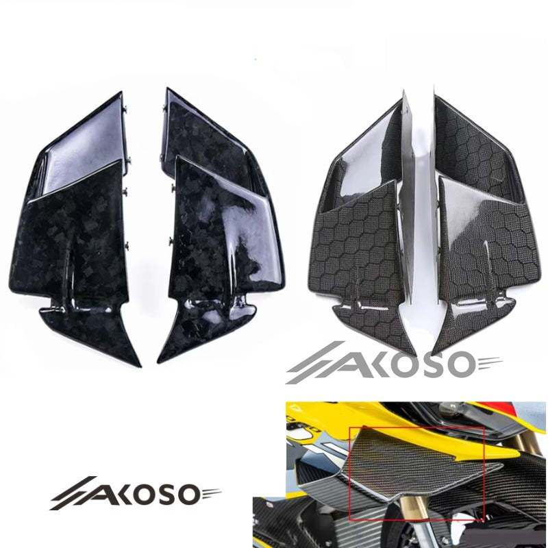 AKOSO 2019-2022 BMW S1000RR Carbon Fiber Wind Deflector Wings Winglets Fairing