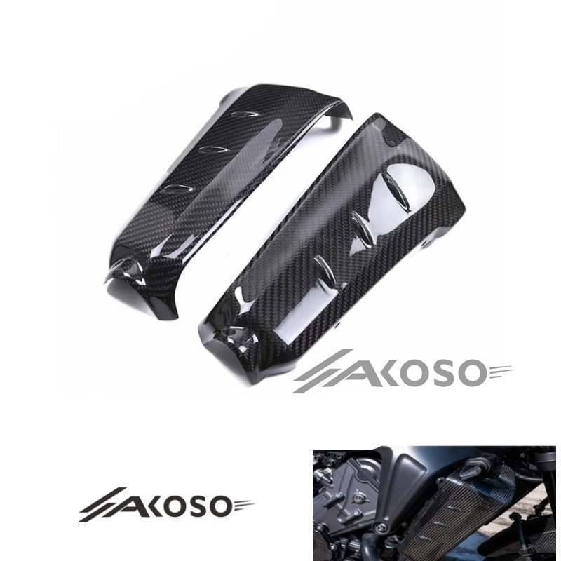 AKOSO 2021-2024 Yamaha MT09 FZ09 Carbon Fiber Water Tank Side Panels Radiator Cover Fairing