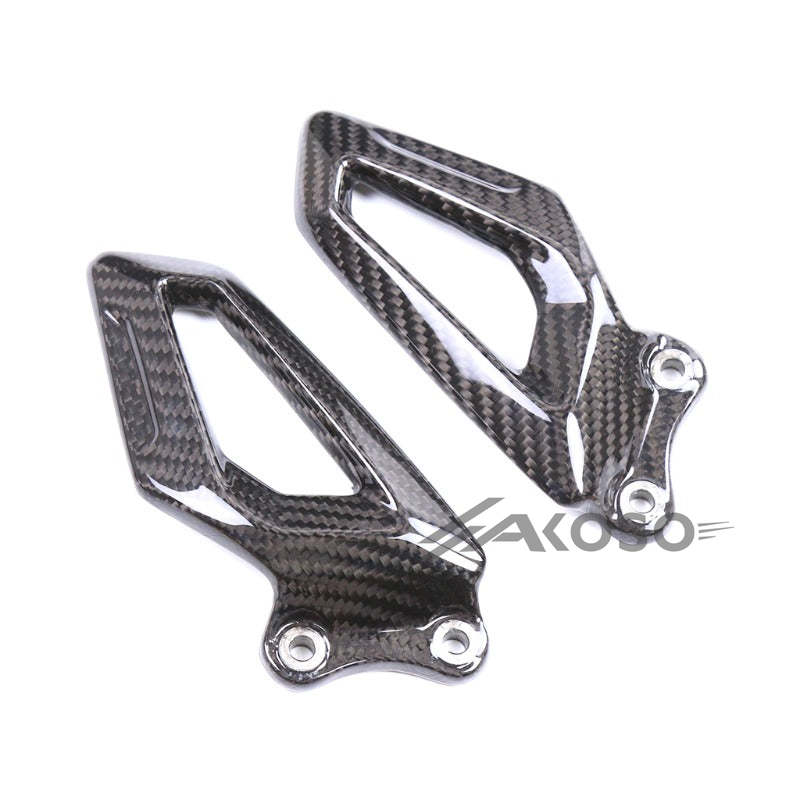 AKOSO 2019-2022 BMW S1000RR Carbon Fiber Rearset Plate Foot Peg Protector Motorcycle Heel Guard