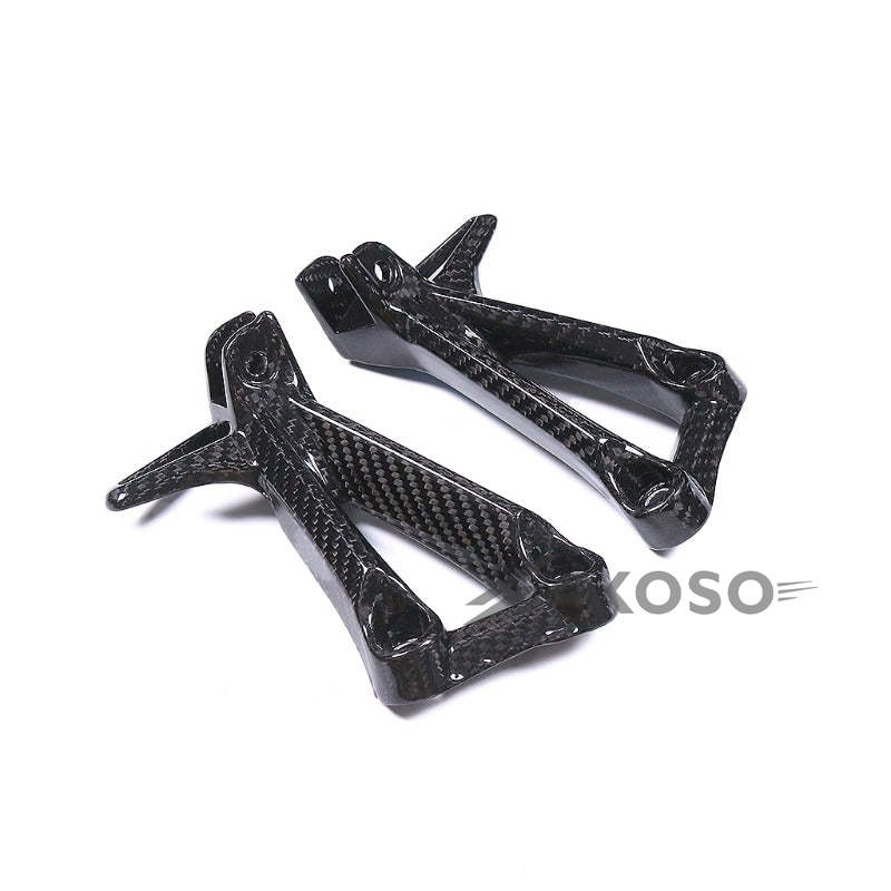 AKOSO 2016-2021 Yamaha MT10 FZ10 Carbon Fiber Passenger Foot Peg Mount Kit Heel Guards Cover Motorcycle