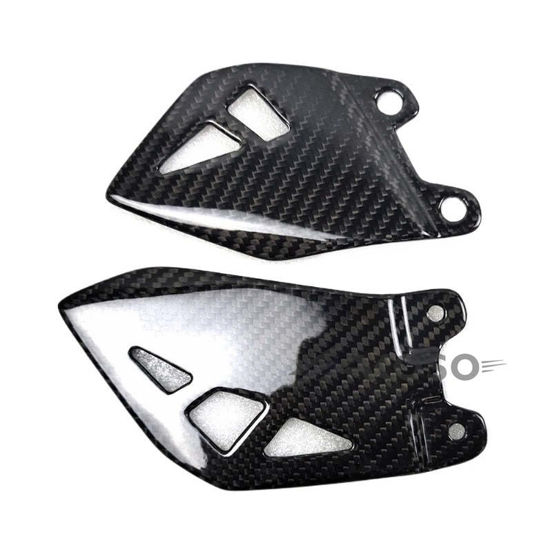 AKOSO 2016-2020 Kawasaki ZX10R ZX-10R Carbon Fiber Rearset Plate Foot Peg Protector Heel Guards