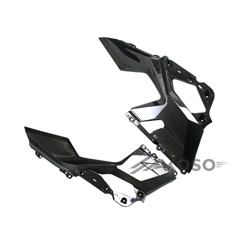 AKOSO 2018-2024 Kawasaki Ninja 400 Carbon Fiber Front Upper Side Panel Fairing Motorcycle