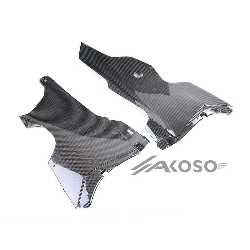 AKOSO 2021-2024 Kawasaki Ninja ZX10R ZX-10R Carbon Fiber Motorcycle Belly Pan Lower Side Panels Cover