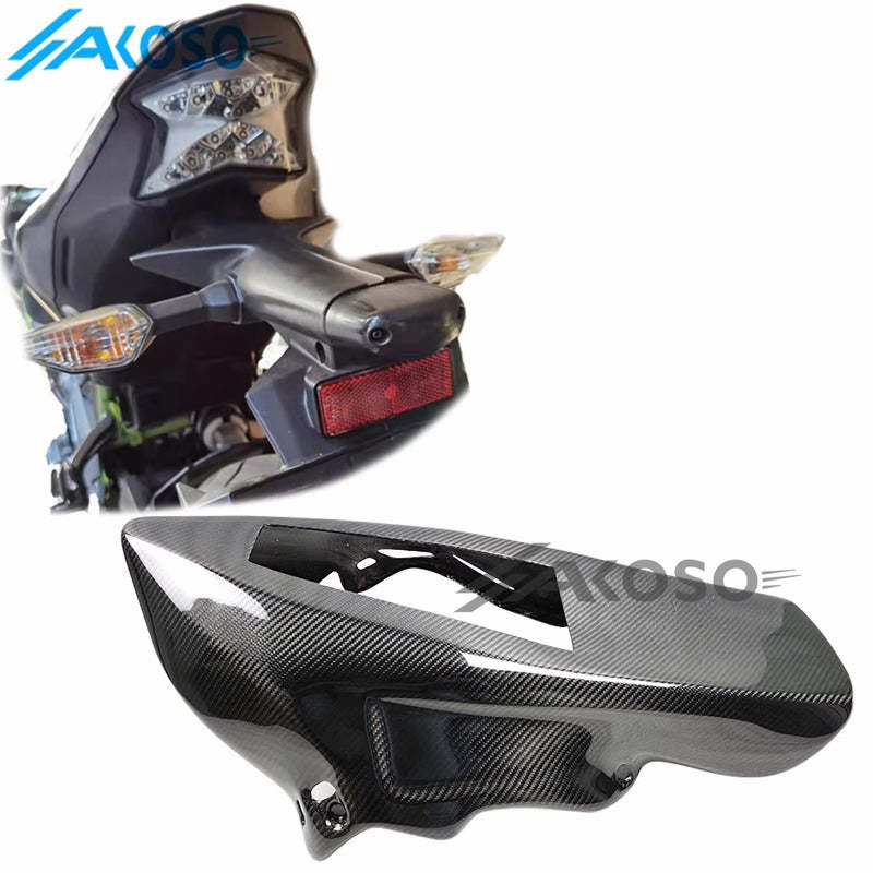 AKOSO 2017-2019 Kawasaki Z900 Carbon Fiber Motorcycle Rear Passenger Seat Cover Plate