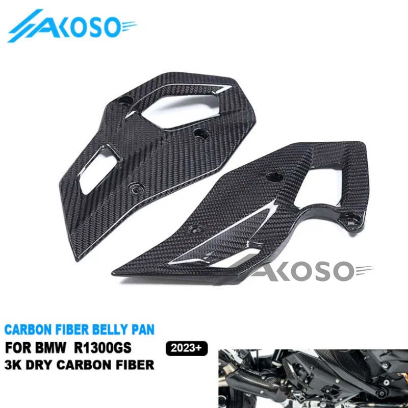 AKOSO 2023 2024 BMW R1300GS Dry Carbon Fiber Motorcycle Lower Belly Pan Fairing