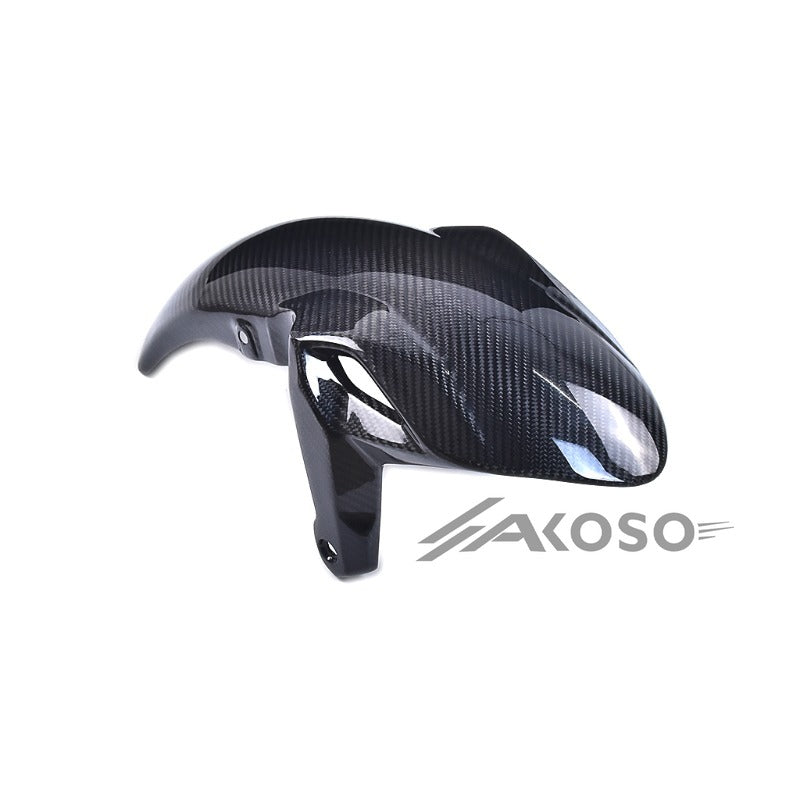 AKOSO 2014-2024 Kawasaki Ninja 650 Carbon Fiber Motorcycle Front Fender Hugger Mudguard Fairing