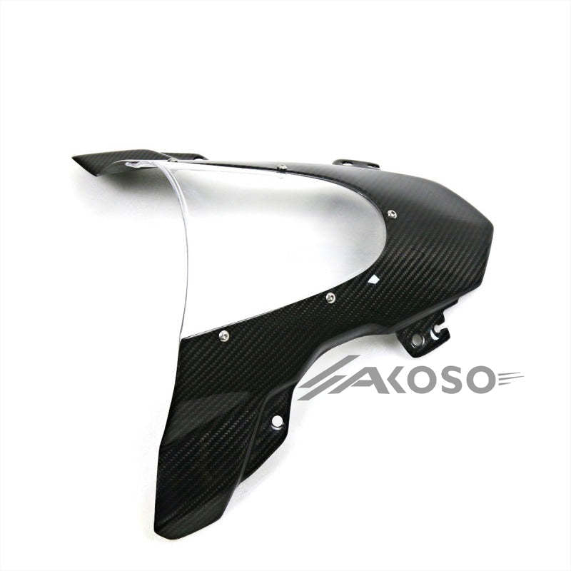 AKOSO 2015-2018 BMW S1000RR Carbon Fiber Motorcycle Dual Bubble Windshield Windscreen