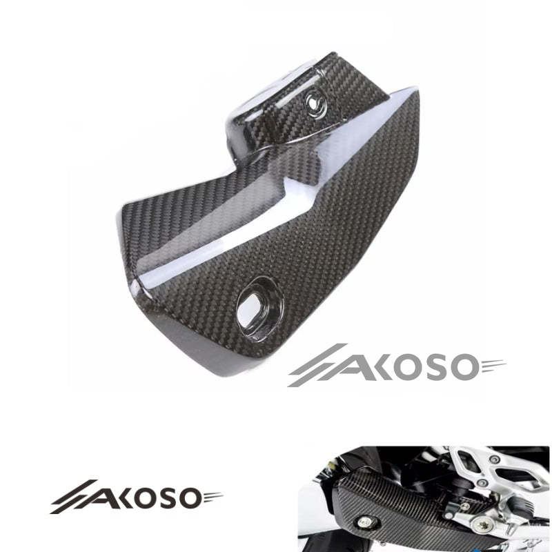 AKOSO 2021-2023 BMW R1250RS Carbon Fiber Motorcycle Muffler Exhaust Pipe Heat Shield Cover