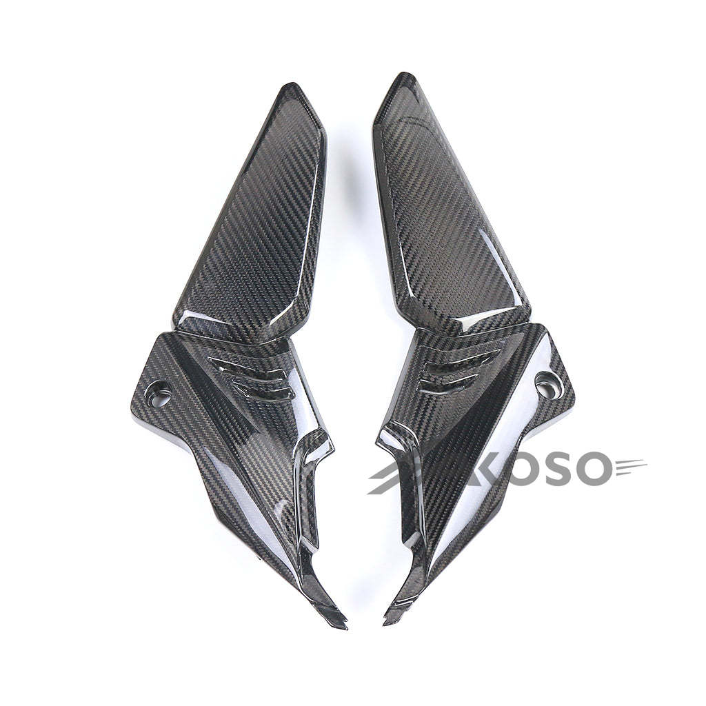 AKOSO 2019+ Honda CB650R CBR650R Carbon Fiber Fuel Gas Tank Side Panel Fairing Cover Guard Protector