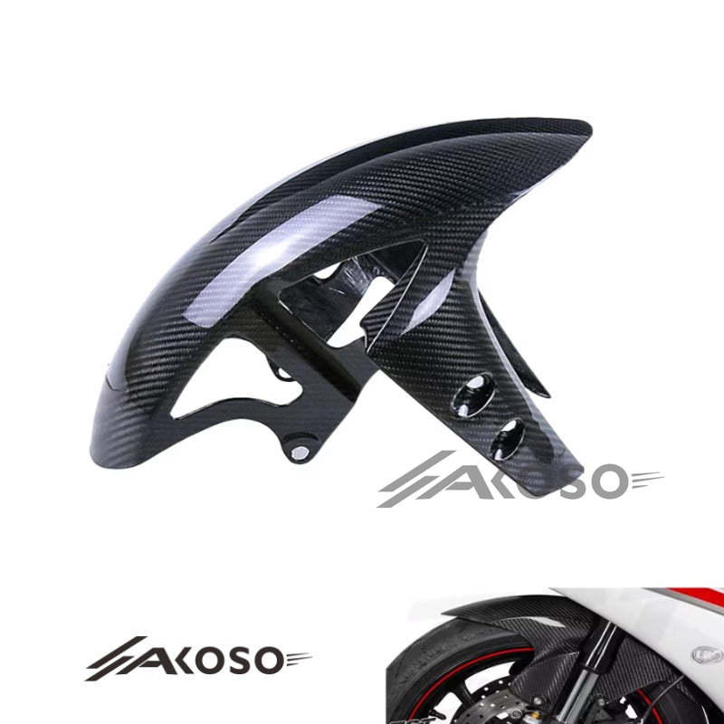 AKOSO 2017-2024 Yamaha R6 Carbon Fiber Front Fender Splash Hugger Mudguard Motorcycle