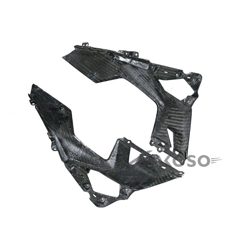 AKOSO 2018-2024 Kawasaki Ninja 400 Carbon Fiber Front Upper Side Panel Fairing Motorcycle