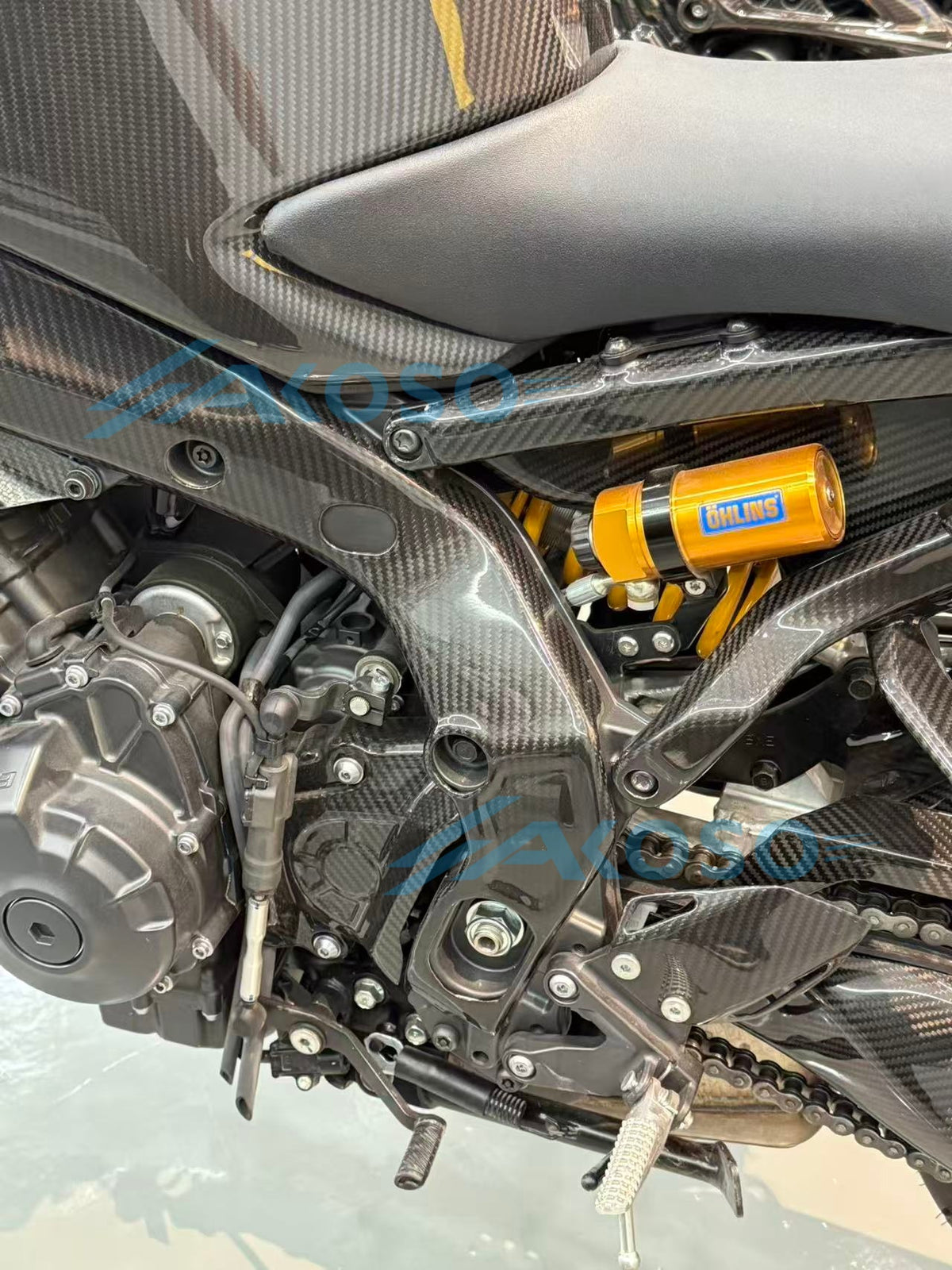 AKOSO Yamaha MT‑09 2024+ Full Carbon Fiber Fairing Kit 30 Pieces Complete Bodywork Set