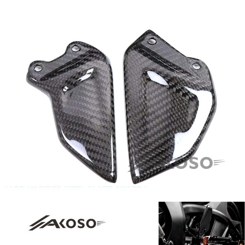 AKOSO 2021-2024 Honda CBR1000RR-R Carbon Fiber Motorcycle Heel Guards Rear Heel Plate Covers Protector