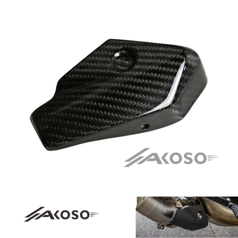 AKOSO 2020+ KTM 1290 Super Duke R Carbon Fiber Rear Exhaust Pipe Heat Shield Cover Fairing