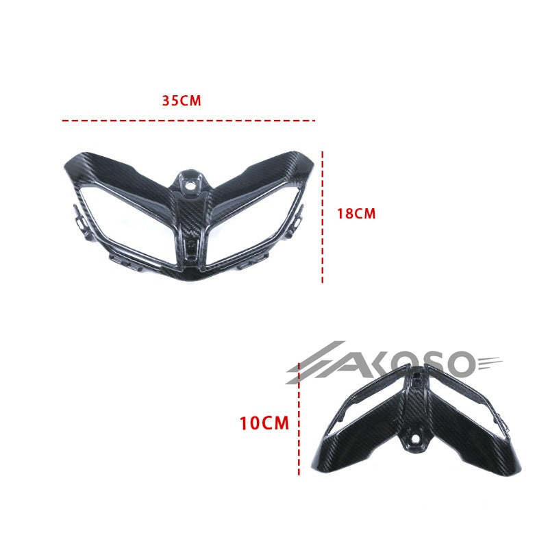 AKOSO 2014-2020 Yamaha MT09 FZ09 Carbon Fiber Headlight Cover Bracket Shell Front Fairing