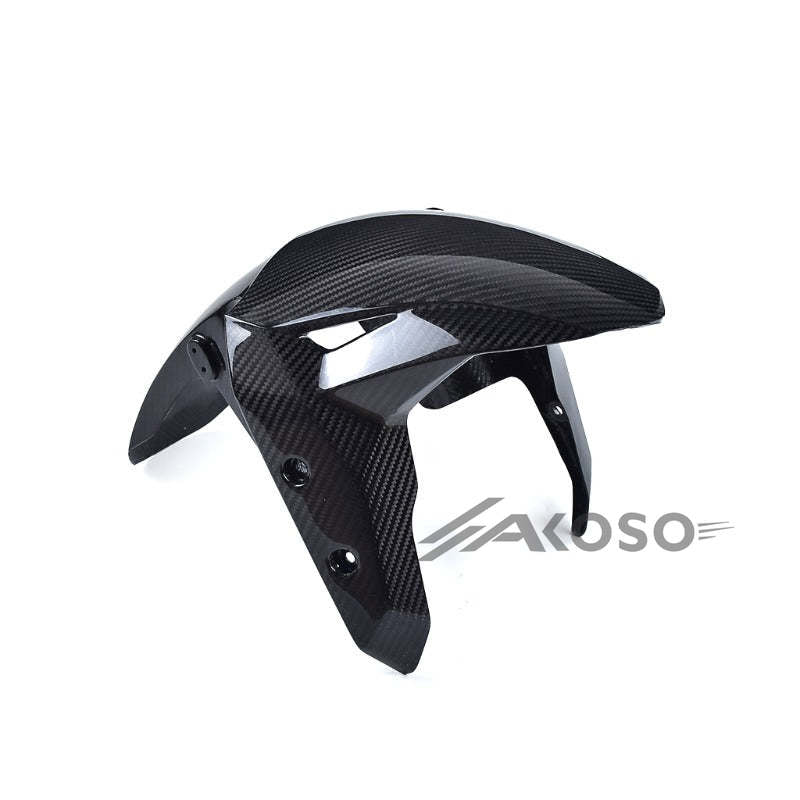 AKOSO 2020-2024 Kawasaki Ninja ZX-25R Carbon Fiber Motorcycle Accessories Front Fender Hugger Mudguard