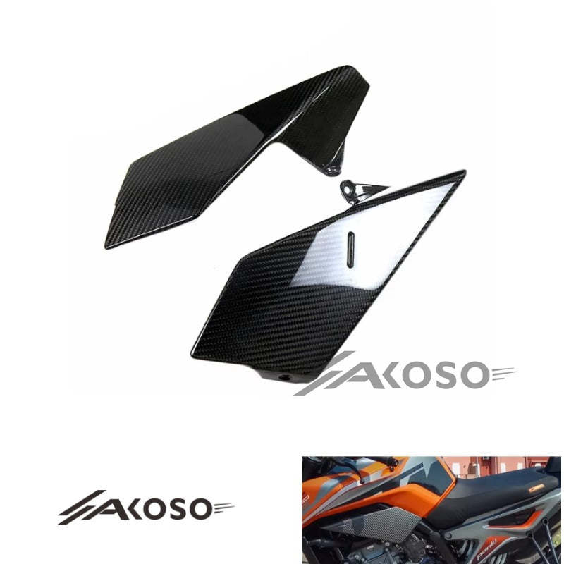 AKOSO 2018-2024 KTM 790 890 Duke Carbon Fiber Motorcycle Fuel Tank Side Panel Cover Fairing