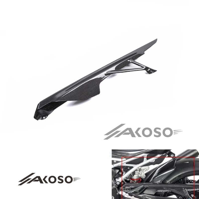 AKOSO 2019-2022 BMW S1000RR Motorcycle Carbon Fiber Rear Chain Guard Cover Protector