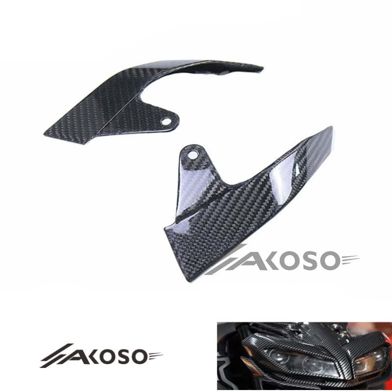 AKOSO 2017-2020 Yamaha MT09 FZ09 Carbon Fiber Motorcycle Headlight Cover Bracket Shell Shield