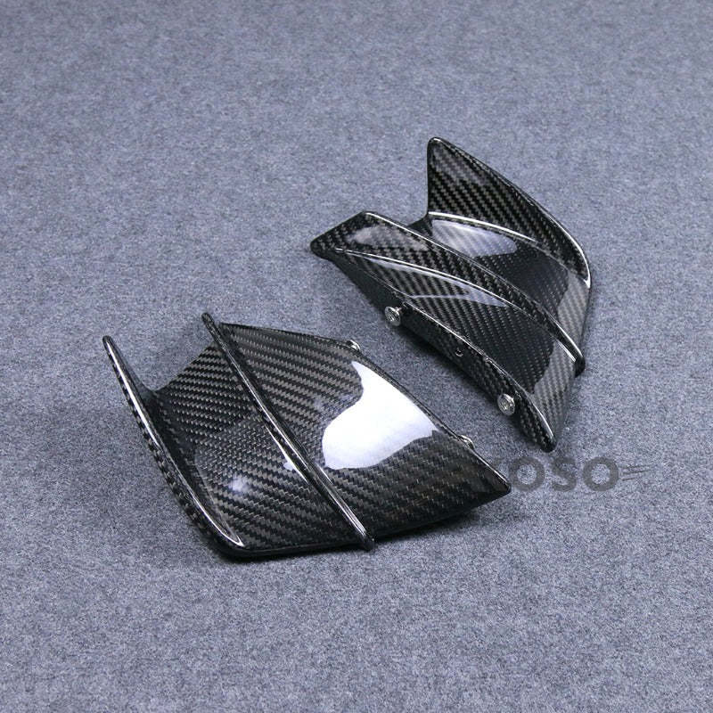 AKOSO 2019-2024 Honda CBR650R Carbon Fiber Front Wing Spoiler Cover Side Fixed Wing Fairing Winglet