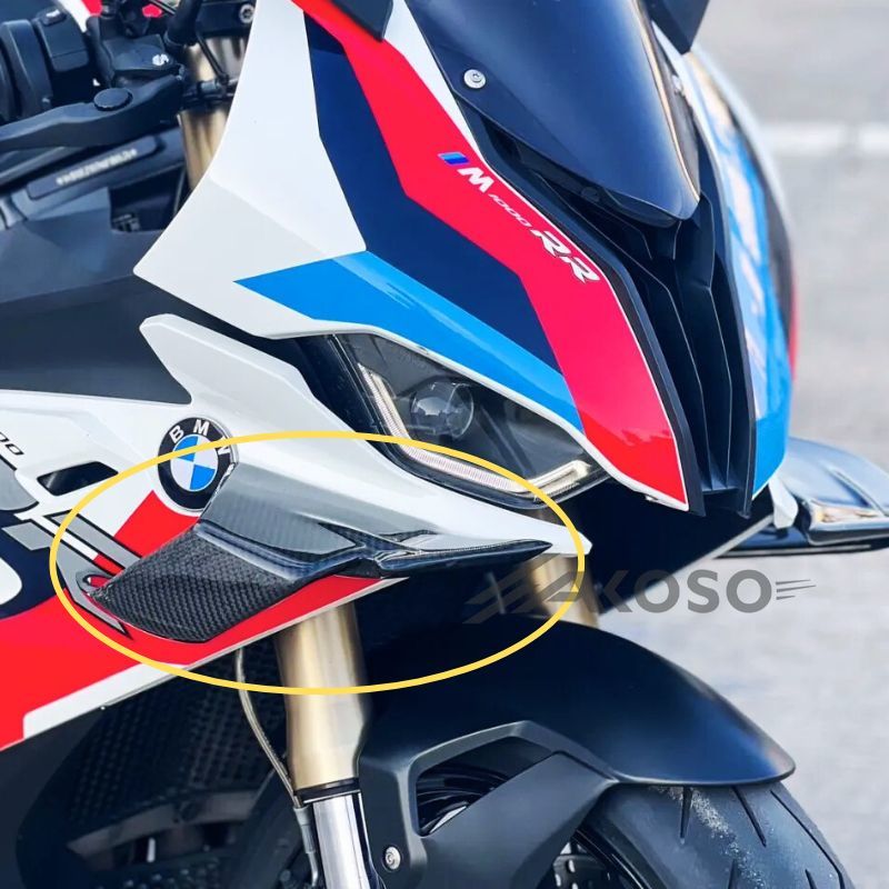 AKOSO 2019-2022 BMW S1000RR Carbon Fiber Wind Deflector Wings Winglets Fairing