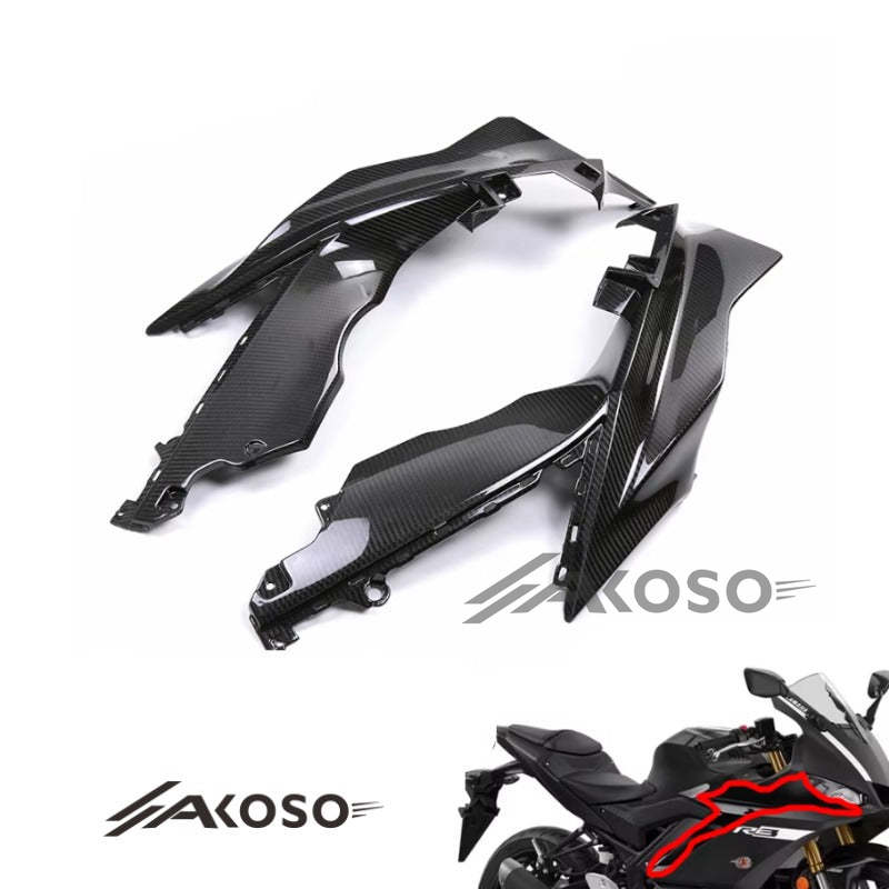 AKOSO Yamaha R3 2022-2024 Carbon Fiber Front Tank Side Fairing