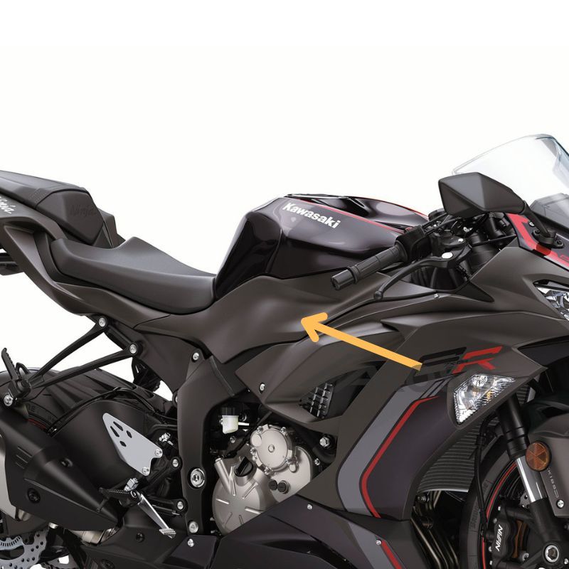 AKOSO 2019+ Kawasaki Ninja ZX-6R Carbon Fiber Fuel Tank Side Panels Motorcycle Fairing