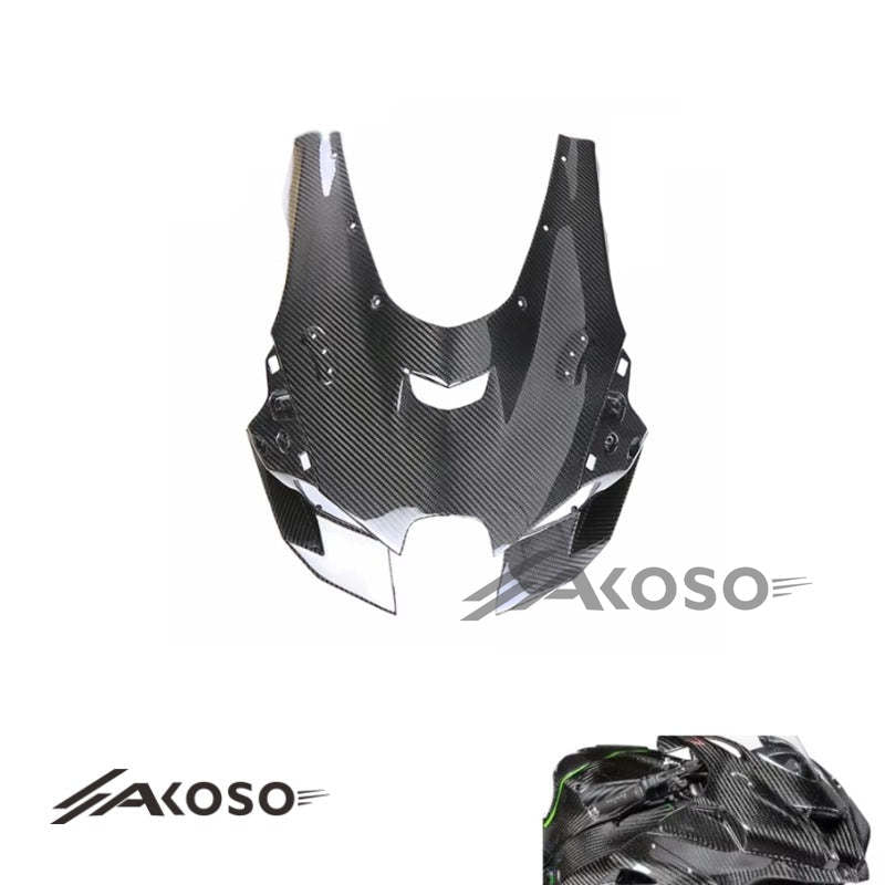 AKOSO 2016-2020 Kawasaki Ninja ZX10R ZX-10R Carbon Fiber Front Nose Headlight Fairing Cowl