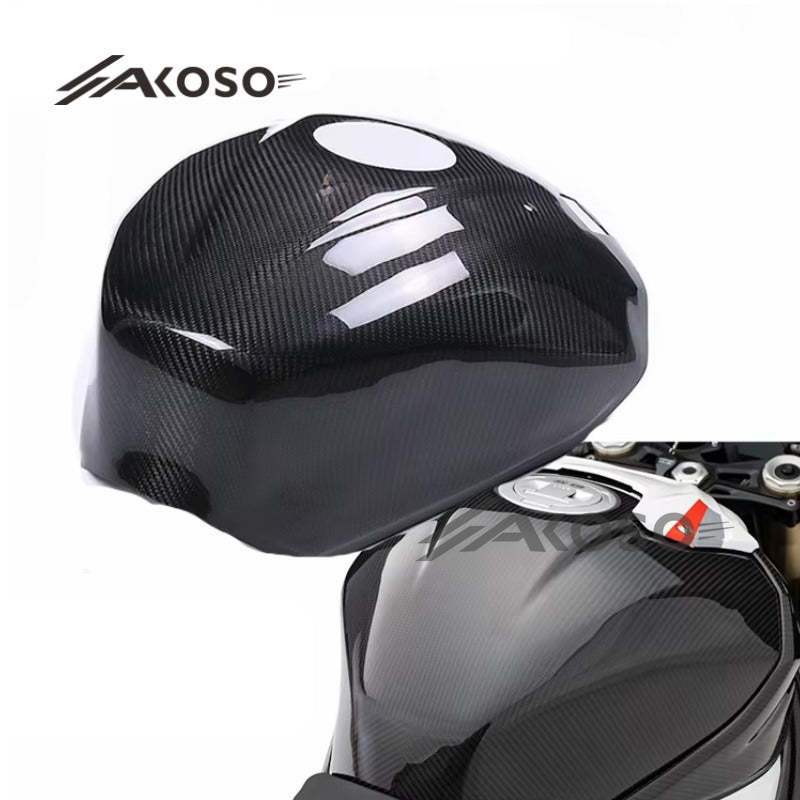 AKOSO 2019-2022 BMW S1000RR 3K 3*3 Carbon Fiber Full Fuel Gas Tank Cover Motorcycle