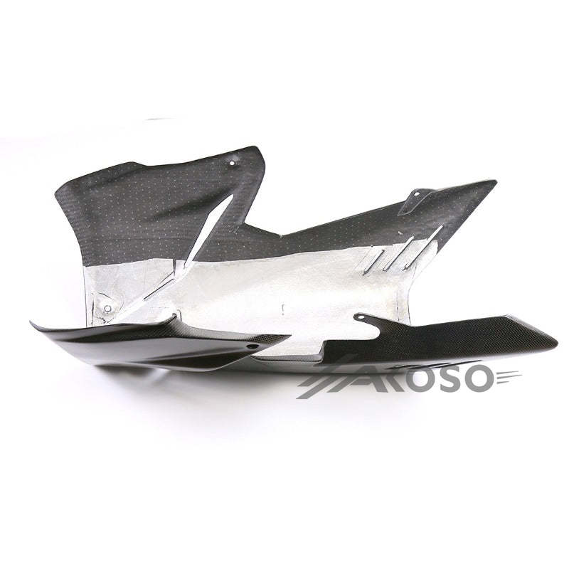 AKOSO 2022 2023 Panigale V4 V4S Carbon Fiber Side Under Fairing Panel Belly Pan Cowl