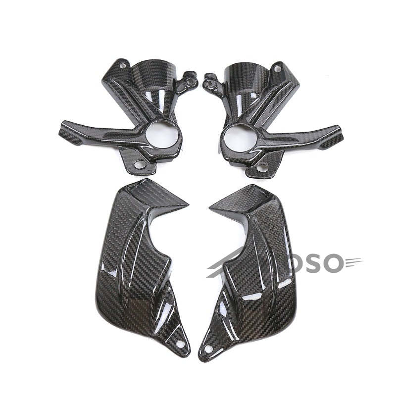 AKOSO 2019-2022 BMW S1000RR M1000R HP4 Carbon Fiber Motorcycle Brake Caliper Cooling Air Ducts Radiator Cooler