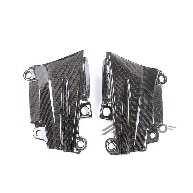 AKOSO 2014-2019 Kawasaki Z1000 Carbon Fiber Motorcycle Front Air Intake Ram Insert Trim Panel Fairing