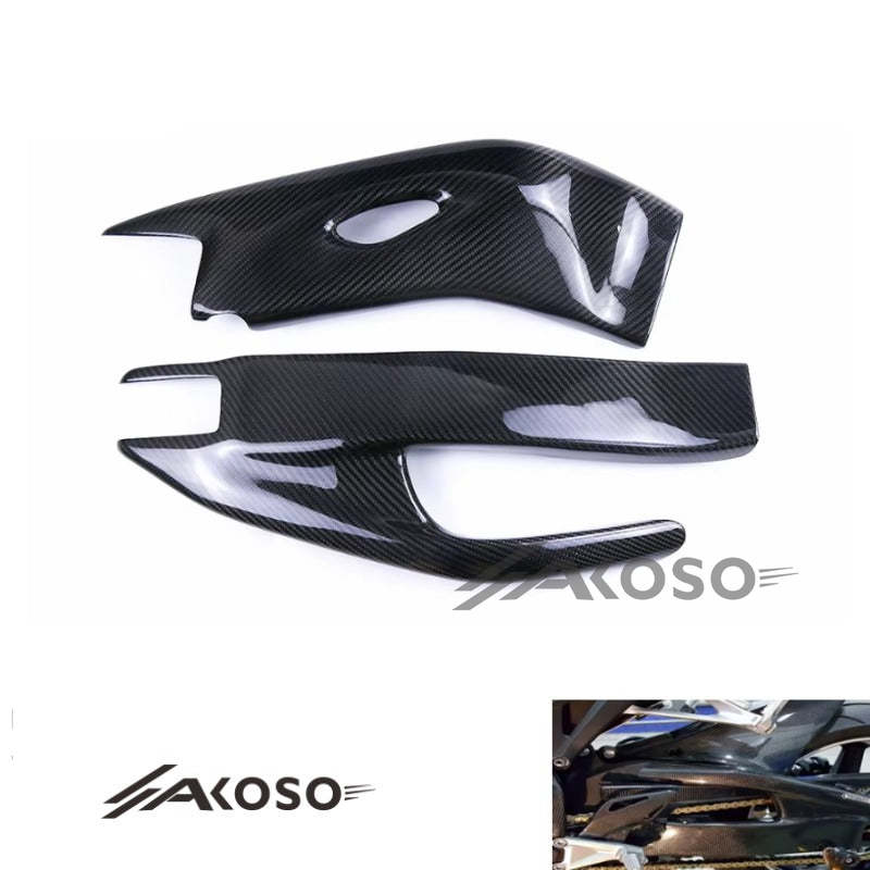 AKOSO 2008-2012 Honda CBR1000RR Carbon Fiber Motorcycle Swingarm Covers Swing Arm Protectors