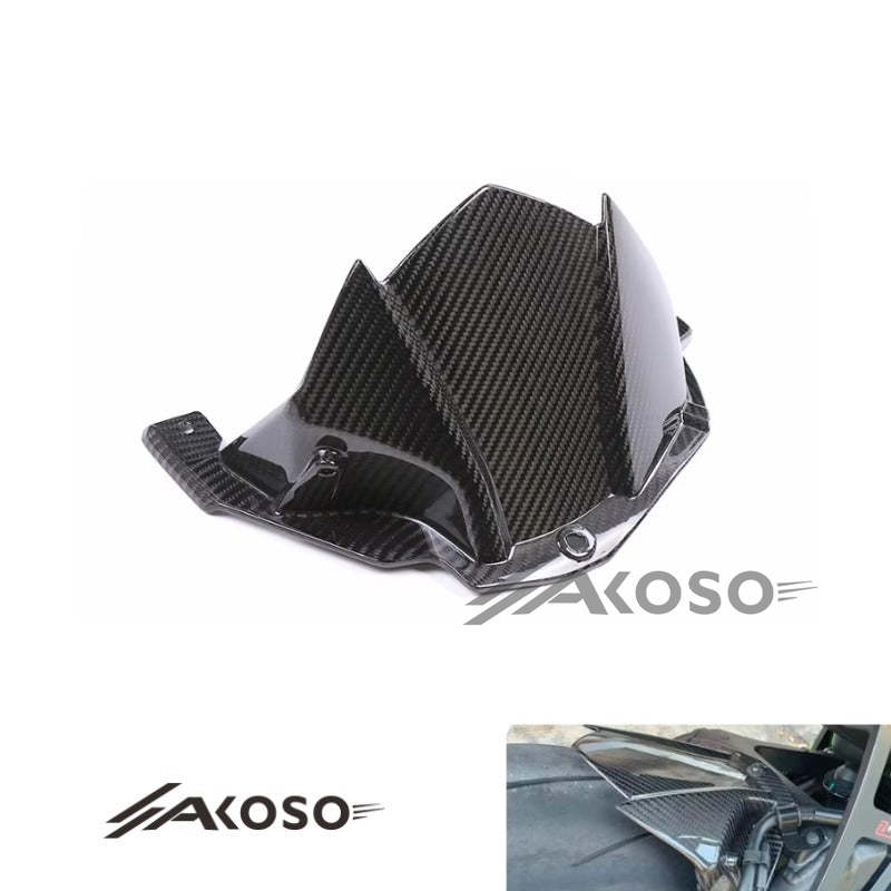 AKOSO 2021-2024 Kawasaki Z H2 Carbon Fiber Motorcycle Rear Fender Hugger Mud Splash Mudguard